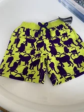 Vilbrequin Boys Happy Monkey Flocked Swim Trunks Size 8 yr
