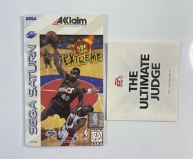 NBA Jam Extreme (Sega Saturn, 1996) Complete CIB w/ Manual Resurfaced Tested