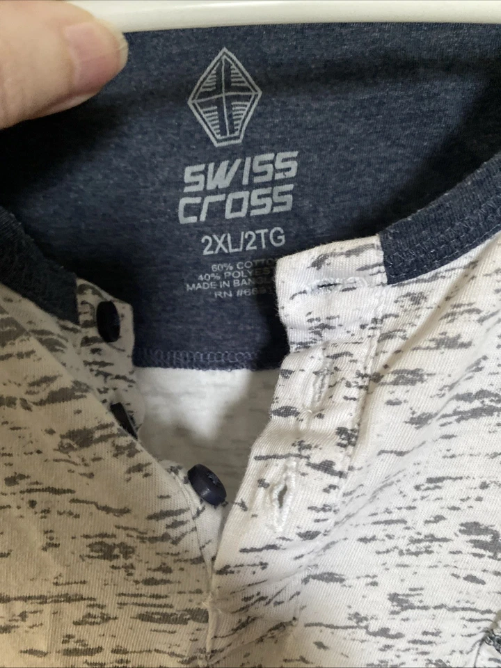 Camisa de béisbol Swiss Cross para hombre 2X raglán manga larga Foto 4 de 4