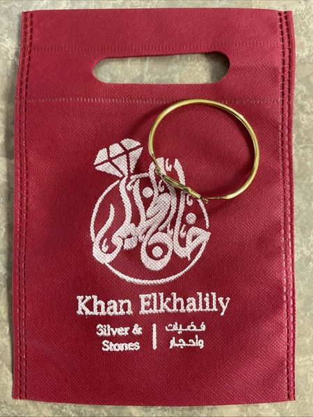 Alternate view of Egyptian Bracelet Handmade Gold Plated Eye Horus Diameter 2.5”