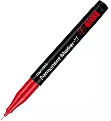 8801067402736 Marker permanentny XF 103 czerwony (12szt) MONAMI Monami
