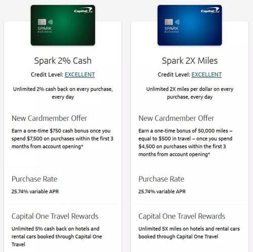 YOU PICK YOUR BONUS! Capital One Spark Cash Miles Bonus Credit Card Referral