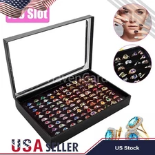 100 Slots Ring Holder Ring Organizer Stackable Jewelry Tray Display for Drawer