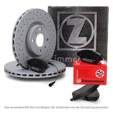ZIMMERMANN Bremsscheiben &Oslash; 322mm + Bel&auml;ge + Wako f&uuml;r MERCEDES W204 W212 vorne