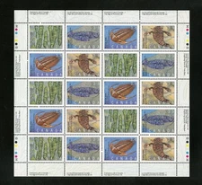 CANADA SHEET - Scott 1279/1282 - NH - inscription - 39¢ Prehistoric Life (.005)