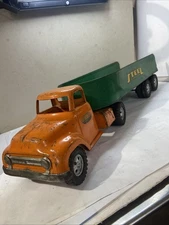 Nice Vintage 1954 Tonka Steel Hauler Tractor & Trailer - Original Condition