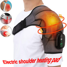 Heated Shoulder Brace Massage Rotator Cuff Support Compression Wrap Rechargeable