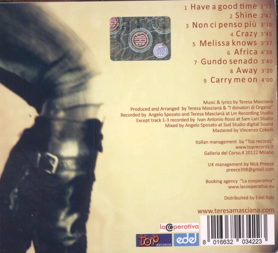 Teresa Masciana Shine CD Italy Edel with booklet in digipack with insert. Import - Bild 2 von 2