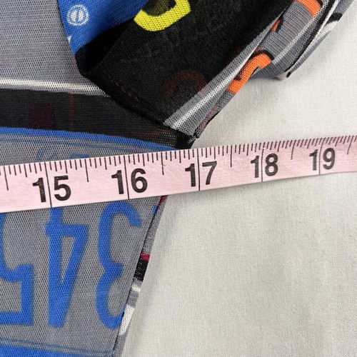 Fashion Nova Netzkleid groß figurbetont Nummernschild Langarm künstlerisch - Bild 9 von 16