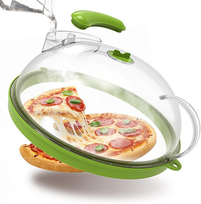 Microwave Splatter Cover with Water Steamer, Upgraded Microwave Cover for Food 
