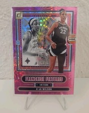2025 WNBA Donruss A'Ja Wilson Pink Fireworks 18/25 Franchise Features Aces SSP 