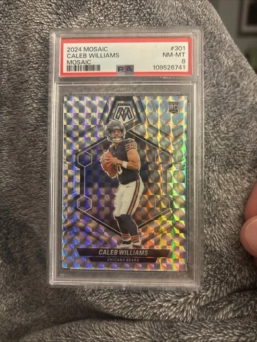 2024 Panini Mosaic #301 Caleb Williams Mosaic PSA 8🔥