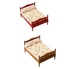 Modello di letto matrimoniale europeo 1:12, mobili per camera da letto in