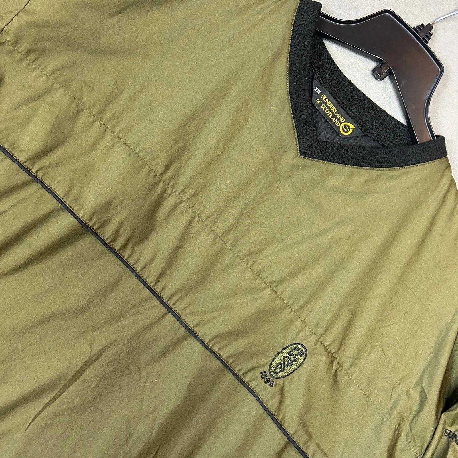 Sunderland of Scotland Pullover Weatherbeater Rain Jacket Mens XL Olive Green image 1