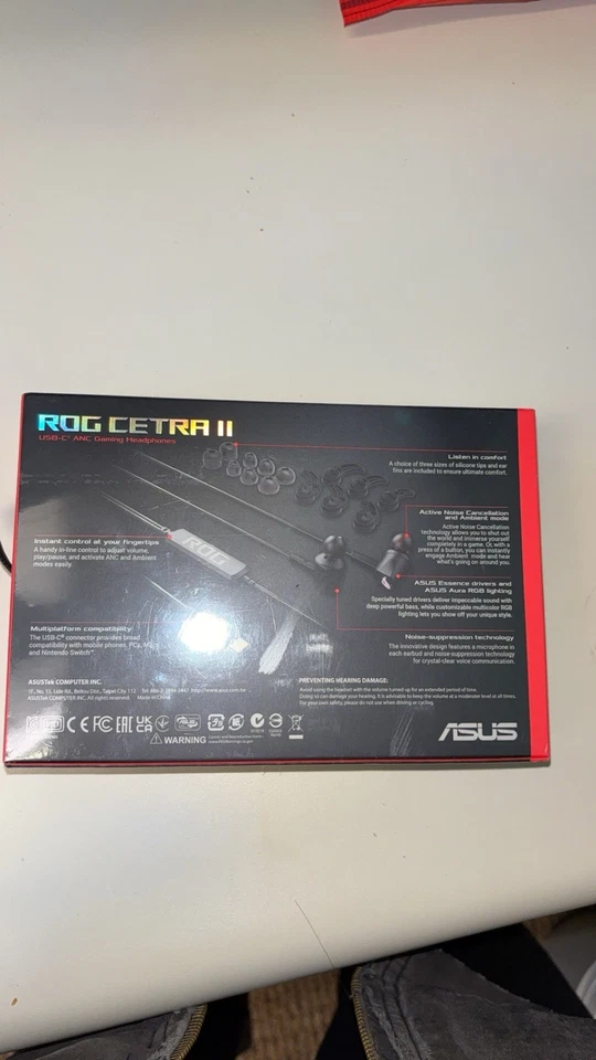 ASUS ROG Cetra II In-Ear Gaming Headphones Microphone, ANC, USB-C - Image 2 of 4