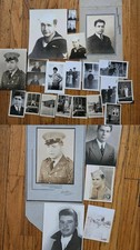 VINTAGE PHOTO LOT OF AMERICAN FAMILY SERVICEMEN ARMY NAVY BOOTH PORTRAITS WWII
