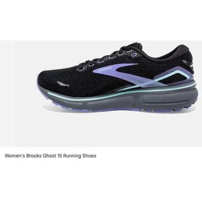 Brooks Ghost 15 Womens Running Shoes Black Purple Blue Sneakers 1203801B020 6.5