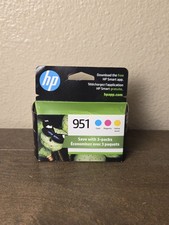NOT EXPIRED Genuine Sealed HP 951 Color Ink 3-Pack Cyan Magenta Yellow NOV 2026