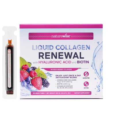 Hydrolyzed Liquid Collagen for Women & Men 4000mg - High Absorption, Type 1 &...