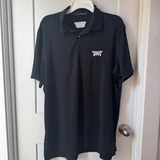 RLX Ralph Lauren PXG Logo Golf Polo Men’s XL Black Performance Stretch Sporty