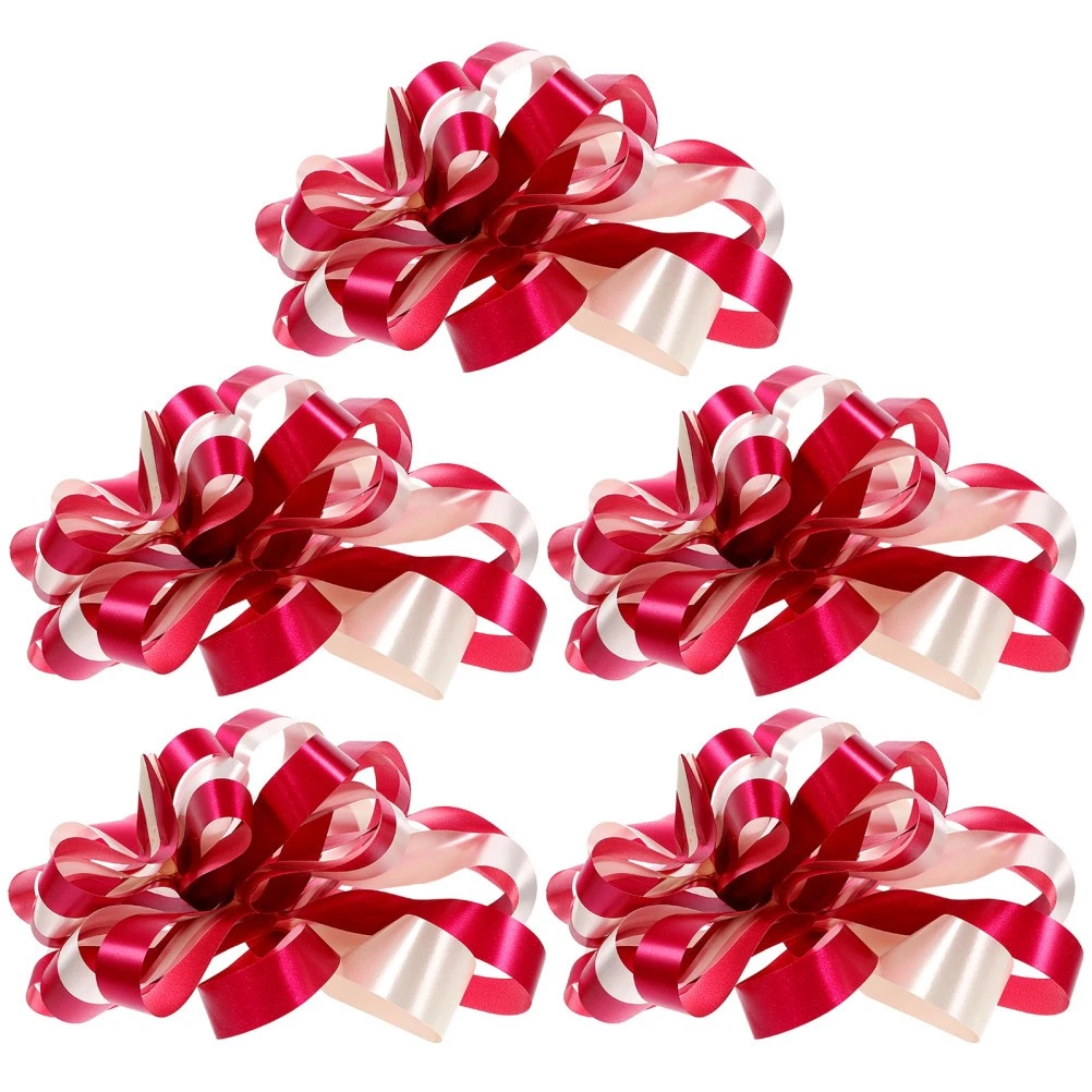 Neerow 12 Fiocchi Decorativi Bianchi Per Auto Da Matrimonio - 11x15 Cm In Poliestere Con Motivo Floreale, Per Specchietti E Antenna - 3