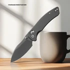 Miguron Knives Norsa Folding Knife 3" D2 Tool Steel Blade Gray Aluminum Handle