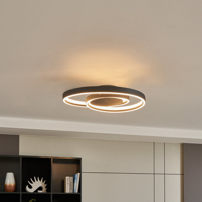 Lindby Erlinik LED-Deckenleuchte stepdim schwarz Deckenlampe Lampe Leuchte S413