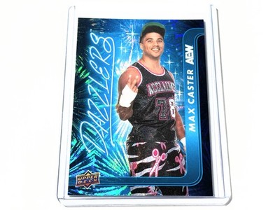 2025 Upper Deck AEW Flagship Max Caster Blue Dazzlers Card DZ-32