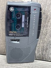 GE 3-5385B Micro Cassette Recorder Gray Handheld Auto Voice Record Fast-Playback