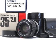 MINT in Box w/ Hood Case Canon FD SSC S.S.C 35mm f2 Wide Angle Lens From JAPAN