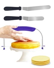 PROKITCHEN 1PACK Cake 12*6.25 in, Purple 1-Wire & 2 Pack Offset Spatula