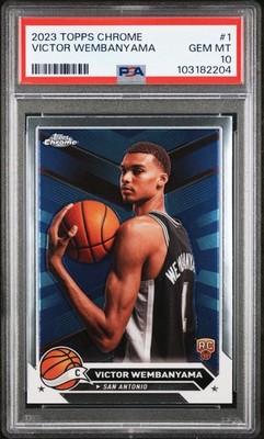 PSA 10 2023-24 Topps Chrome Basketball Victor Wembanyama Rookie RC