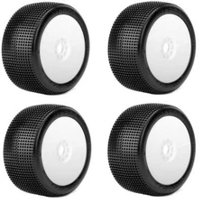 Powerhobby Marco 1/8 Buggy Mounted Tires White Dish Wheels (4) Medium Soft