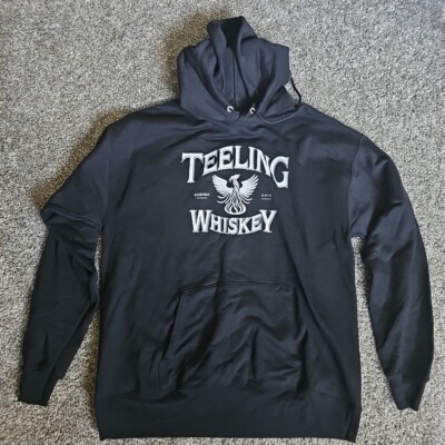 Teeling Whiskey Reborn 2012 Black Size Large Hooded Sweatshirt - Alcohol Hoodie