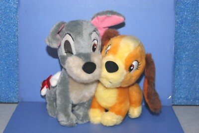 Tokyo Disney Resort JAPAN Lady & the TRAMP Plush doll Set Magnet