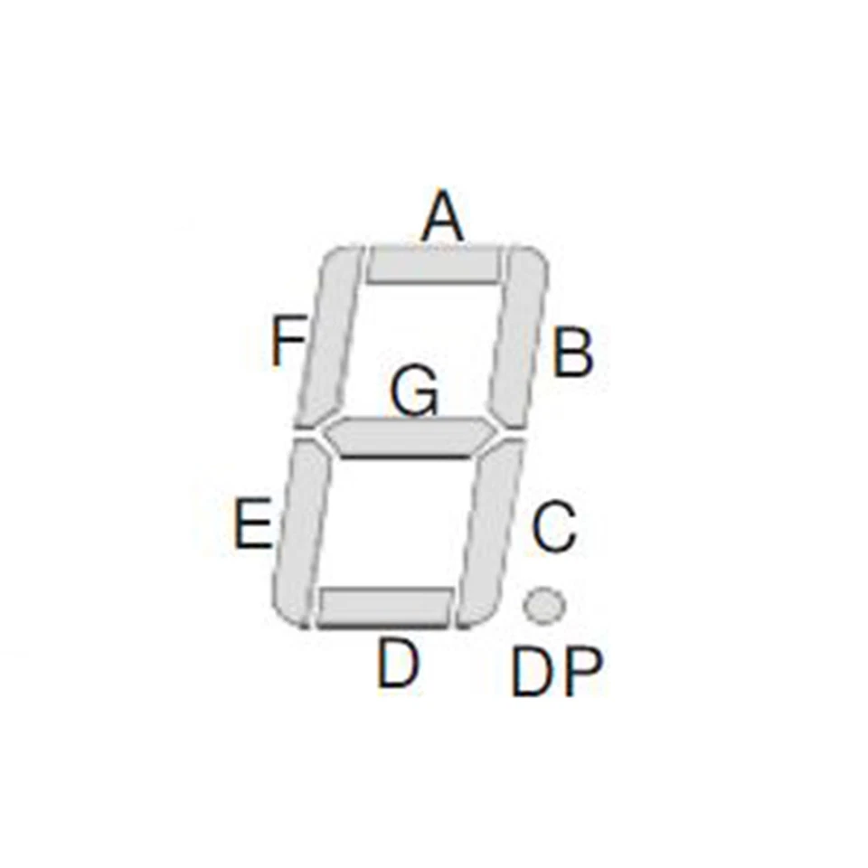 4pcs 7.6 mm 0.3" 0.3 inch 7 Segment Display Yellow LED 1 Digit Common Cathode - Image 4 of 4