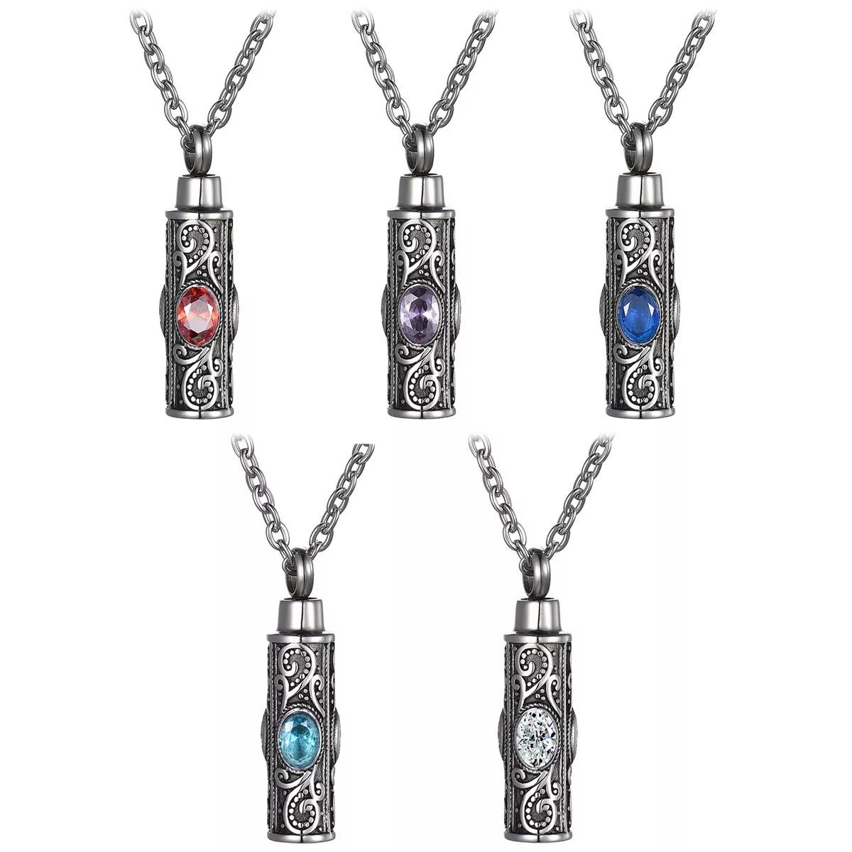 Amazon.com: 3 pieces Heart Cremation Urn Necklace for Ashes Memorial  Keepsake Pendant with Angel Wing Birthstone Stainless Steel Remembrance  Jewelry -Your wings were ready But my heart was not : Clothing, Shoes