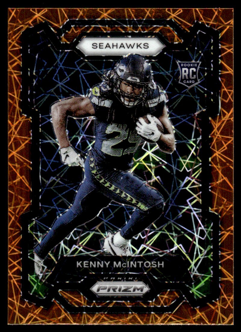 2023 Panini Prizm Orange Lazer Kenny McIntosh Rookie Seattle