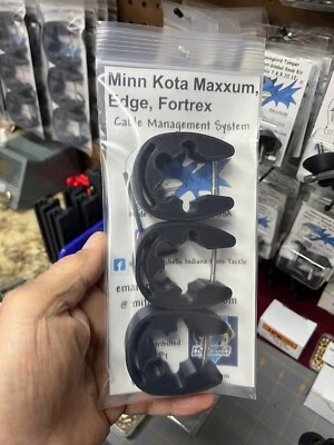 LOWRANCE, HUMMINGBIRD HELIX,GARMIN,MINN KODA,MAXXUM,EDGE,FORTREX MINN KOTA Maxxun, Edge, and Fortex trolling motors transducer Cable clip system