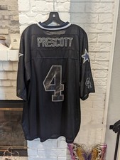 Nike Lights Out Black & Blue Dak Prescott #4 Jersey Size 52