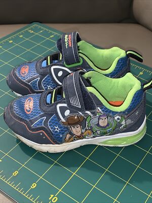 Disney Pixar Toddler Light Up Woody Buzz Lightyear Shoes
