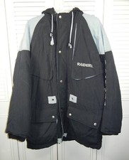 Vintage NFL Classic Team Collection Oakland Raiders Parka Black  Grey Med