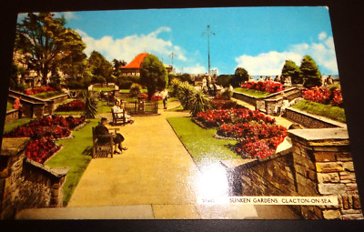 Versunkene Gärten Clacton-on-Sea Postkarte verschickt 1964