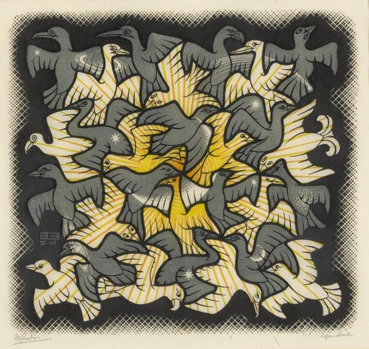 M. C. ESCHER : Sun and Moon : Archival Quality Art | eBay