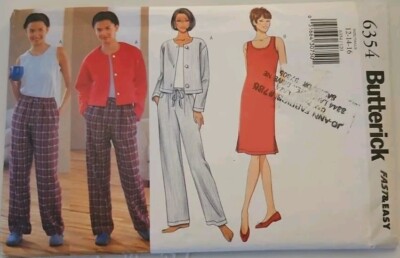 Butterick 6354 Cardigan Top Dress Pants Misses Sewing Pattern Uncut Size 12-16