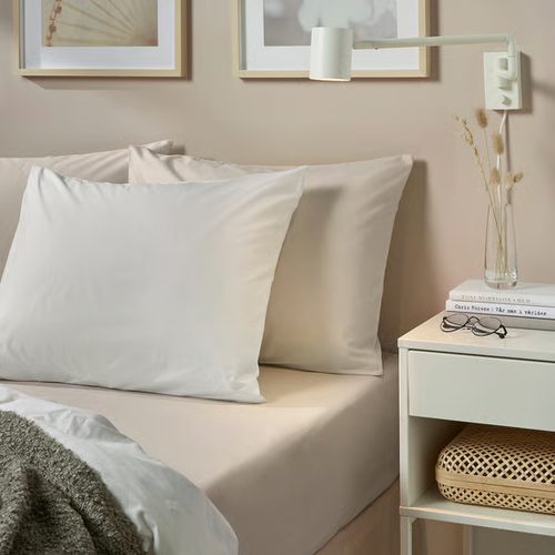 Ikea Dvala Fitted Sheet 100% Cotton High Quality Bed Sheets Single/Double/king - Picture 3 of 33