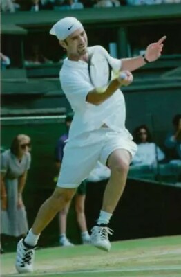 Very Rare Nike Bandana Agassi Wimbledon Australian White 90s