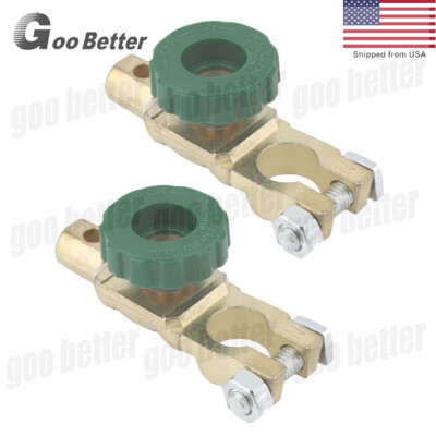2PCS Car Battery Link Terminal Quick Cut-off Disconnect Master Kill Shut Switch