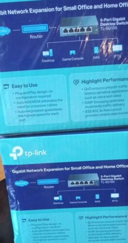 5 Port Gigabit Desktop Switch TL SG105 - Picture 3 of 4