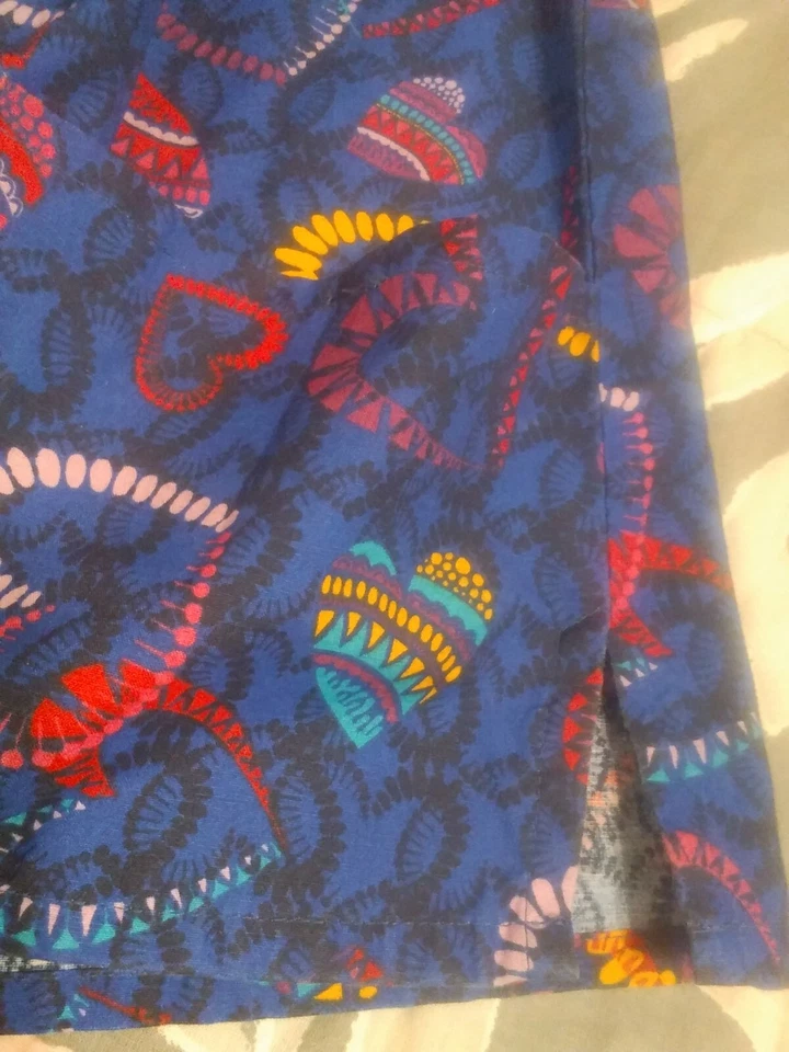 Scrubs Top L Women hearts 3 Packets New Medical Blue Work Blouse Nursling - Image 2 of 4